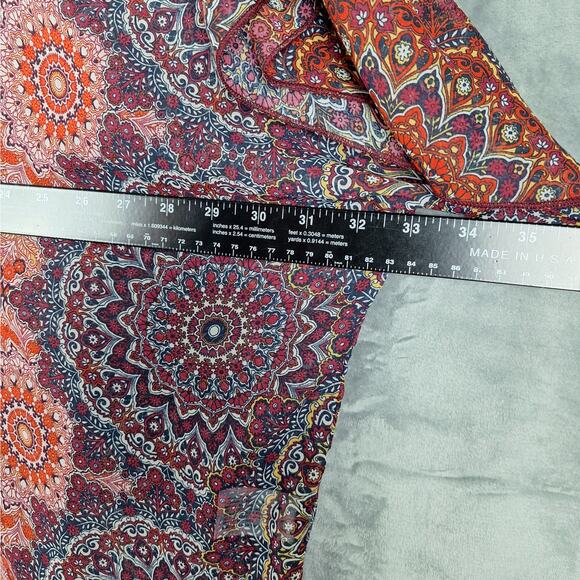 Womens Kimono Medium Large Boho Hippie Retro Festival Open Duster Floral Sheer - Picture 4 of 6